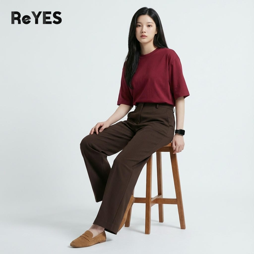 Áo thun unisex oversize trơn cotton 100% co giãn 4 chiều, áo phông nam nữ form rộng nhiều màu ReYES ROT002 - Ảnh 7