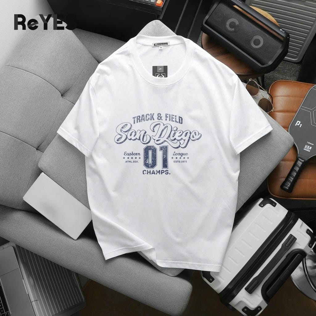 Alternative view of Áo thun unisex San Diego oversize cotton 100% form rộng tay lỡ, áo phông nam nữ đi học đi chơi ReYES ROT007