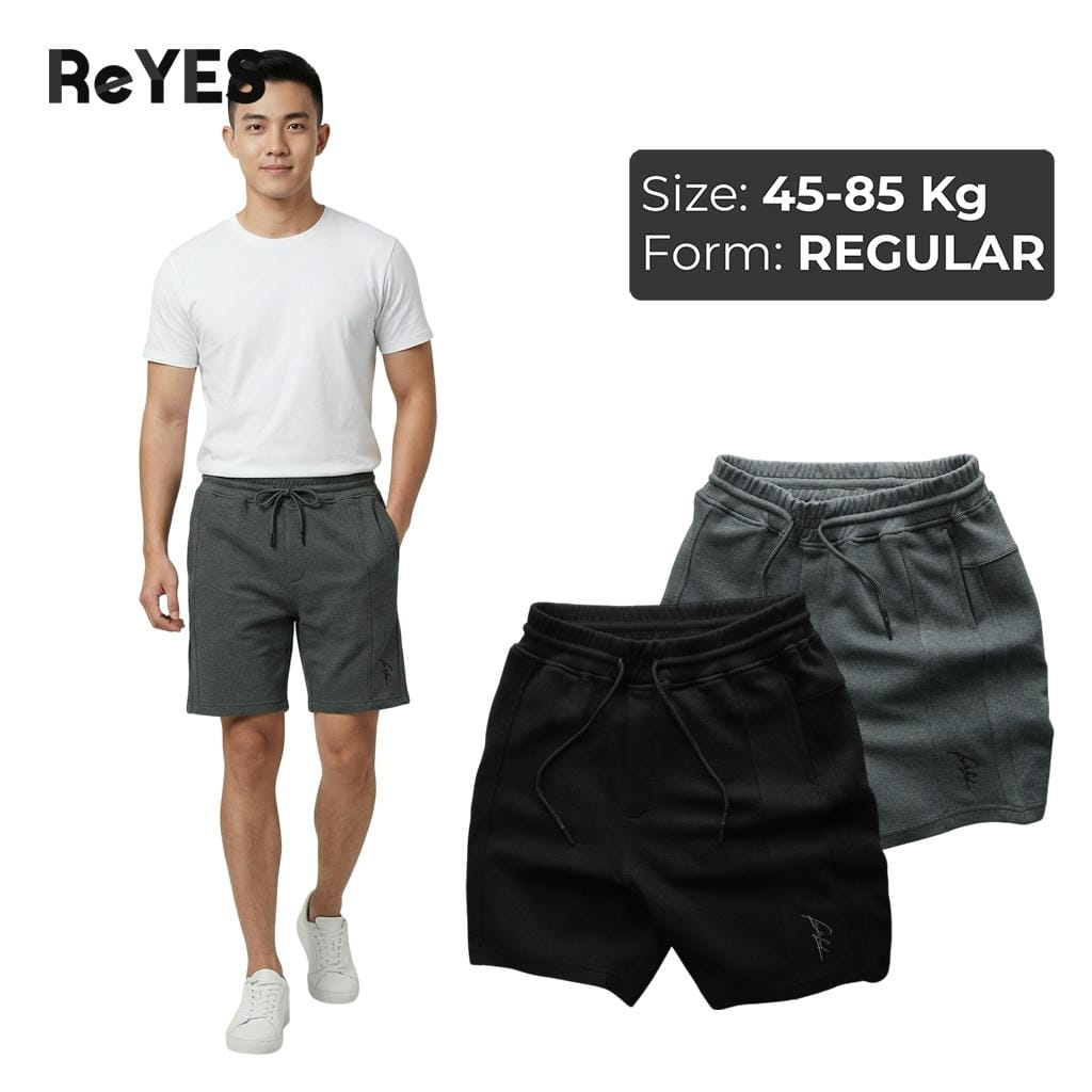 Quần Đùi Nam ReYES RPS012 Chất Thun Pique Co Giãn Ít Nhăn, Quần Thun Nam Ngắn Lưng Thun Mặc Nhà Tập Gym Thoải Mái