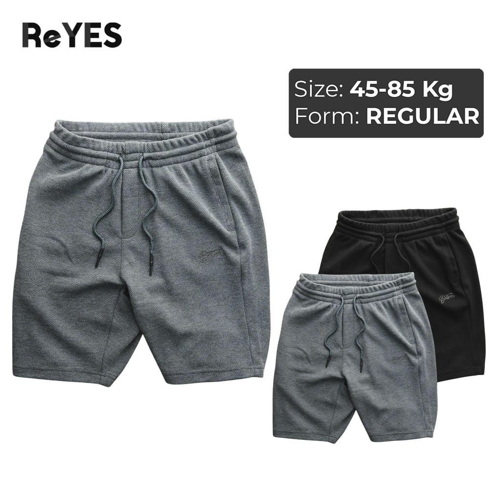 Quần đùi nam thể thao basic ReYES RPS006 vải thun Pique co giãn - Quần short nam mặc nhà tập gym thoáng mát