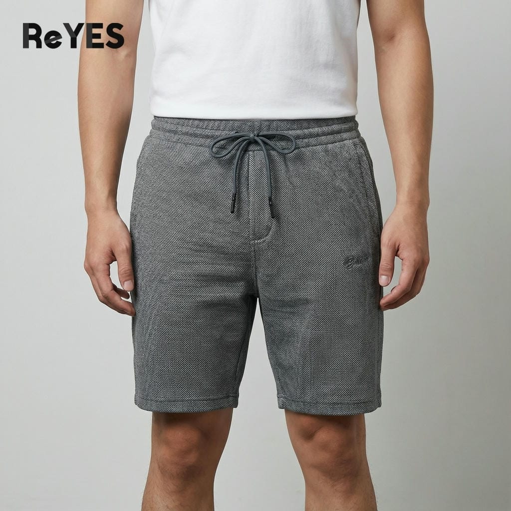 Quần đùi nam thể thao basic ReYES RPS006 vải thun Pique co giãn - Quần short nam mặc nhà tập gym thoáng mát - Ảnh 5