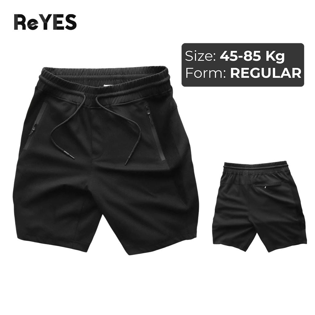Quần đùi nam thể thao có túi khóa kéo, chất thun Cotton CPAU dày dặn, co giãn mặc nhà thoải mái ReYES RPS016