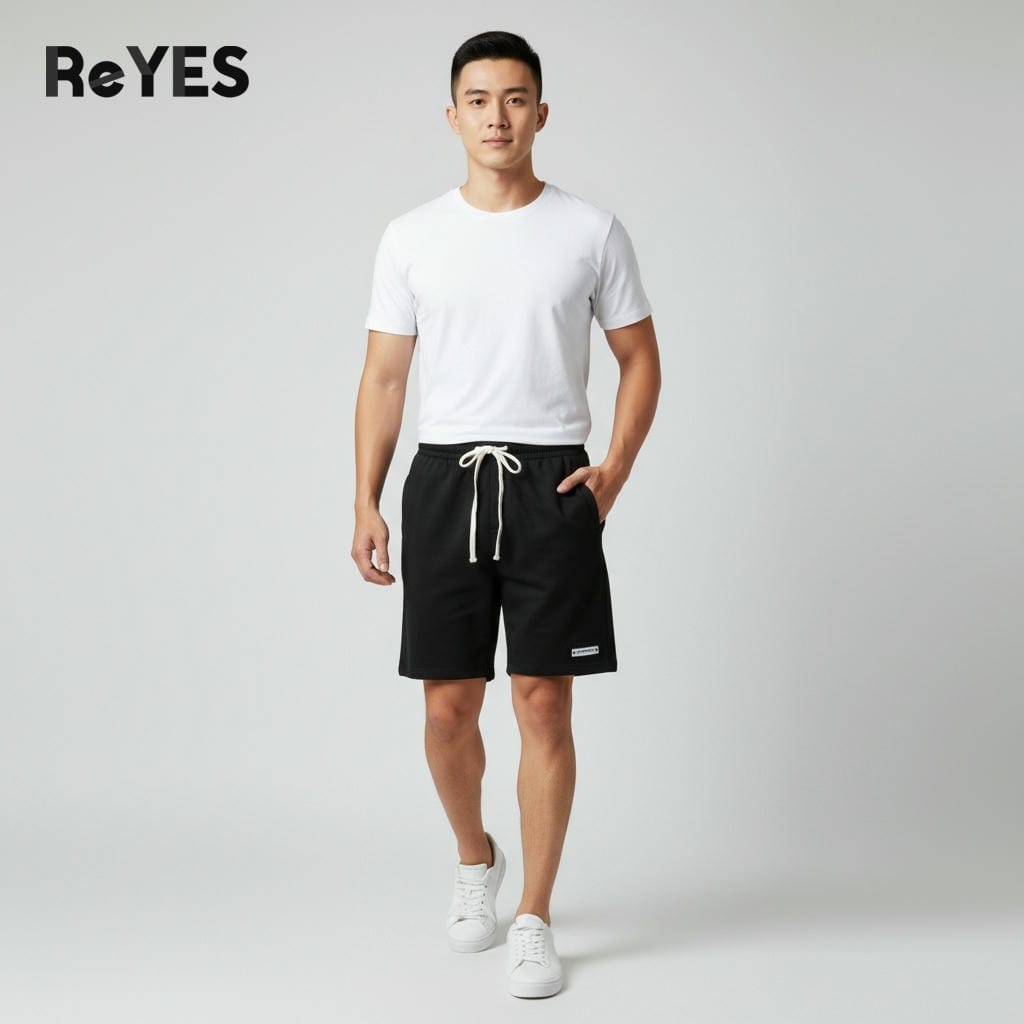 Alternative view of Quần Đùi Nam Thể Thao ReYES RPS004 Thun Da Cá Dày Mịn Co Giãn Tốt Quần Short Nam Mặc Nhà Tập Gym Thoáng Mát