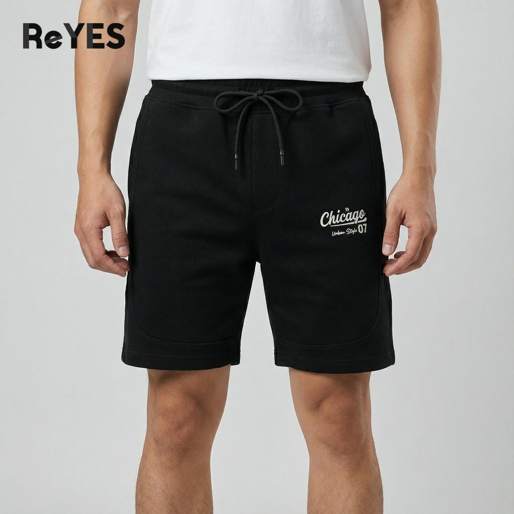 Quần đùi nam thể thao ReYES RPS011 vải thun Pique mát, túi khóa kéo tập gym chạy bộ - Ảnh 5