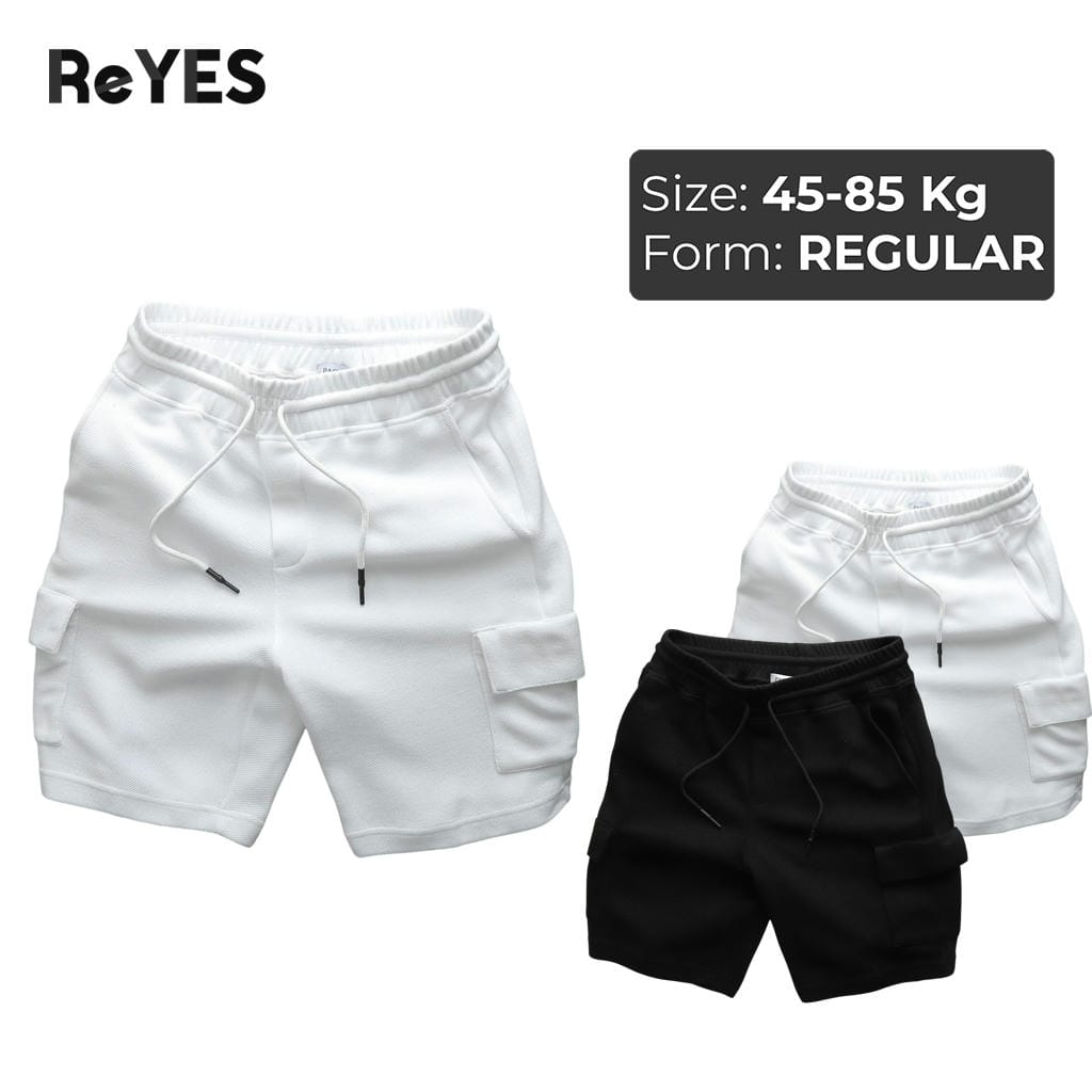Quần đùi nam túi hộp vải Pique mắt thoi ReYES RPS014, Quần short nam thun thể thao co giãn, form đẹp đi chơi, tập gym