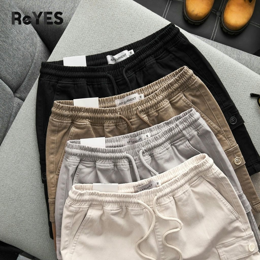 Quần short nam kaki túi hộp lưng thun co giãn mặc nhà đi chơi du lịch big size 95kg ReYES RPS009 - Ảnh 8