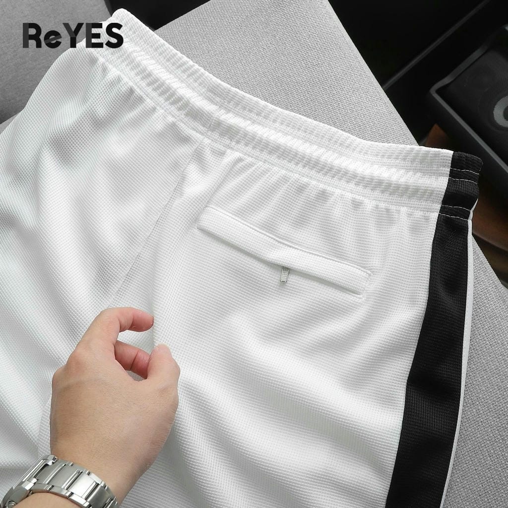Quần short nam mặc nhà phối sọc Pack RL - Quần thun nam lưng chun dây rút co giãn vải tổ ong - Ảnh 7