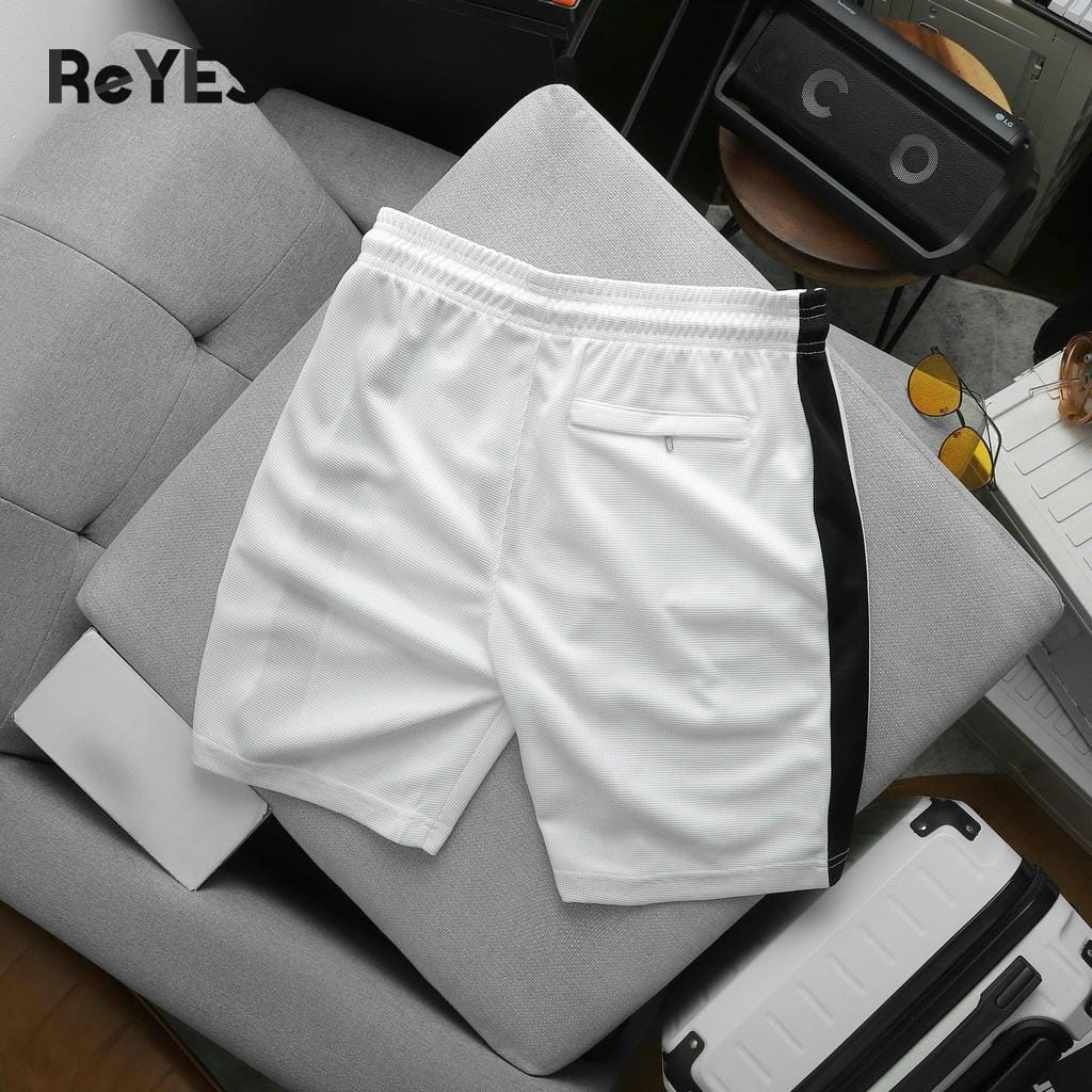 Quần short nam mặc nhà phối sọc Pack RL - Quần thun nam lưng chun dây rút co giãn vải tổ ong - Ảnh 8