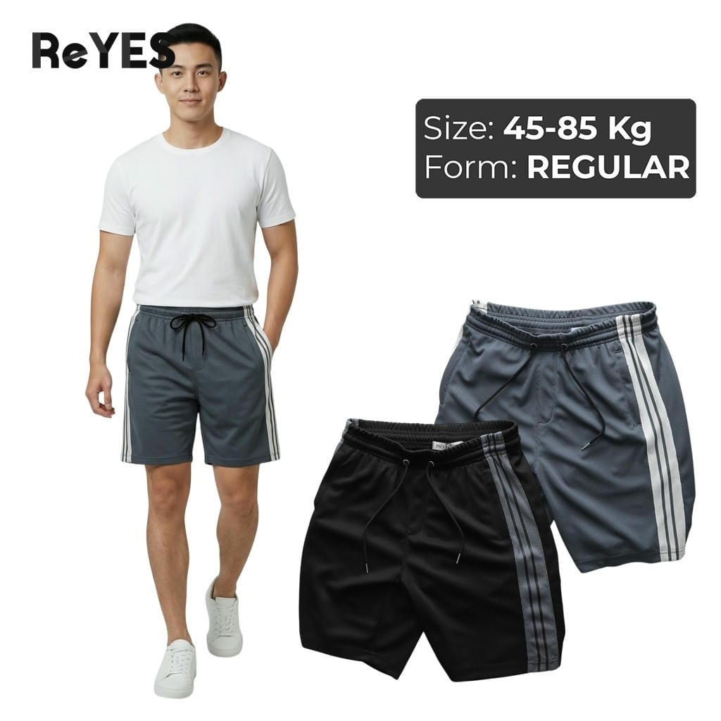 Quần Short Nam Thể Thao ReYES RPS013 - Quần Thun Nam Mặc Nhà Lưng Thun Dây Rút, Vải Mềm Mịn, Tập Gym Cực Tiện Lợi