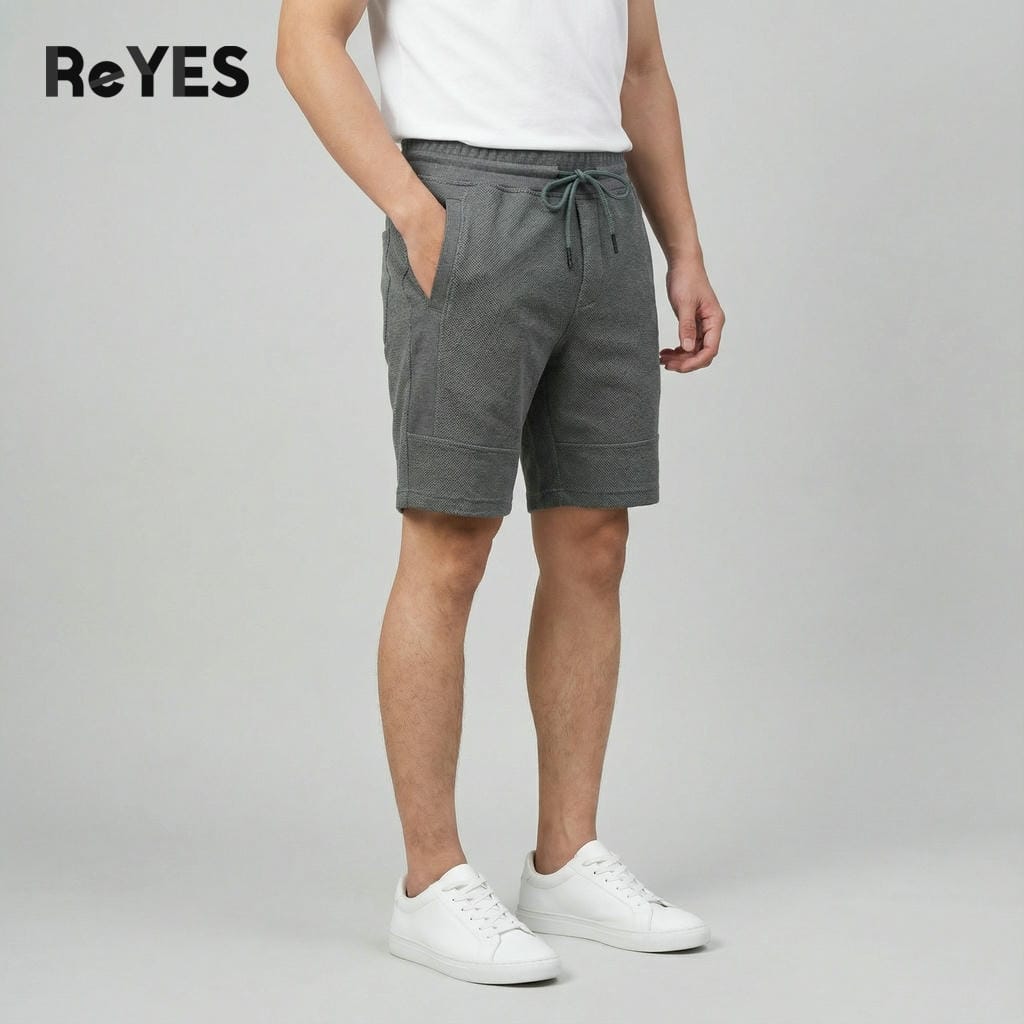 Quần short nam thể thao trơn basic ReYES RPS005, quần đùi nam thun Pique co giãn, thoáng mát mặc nhà, tập gym - Ảnh 4