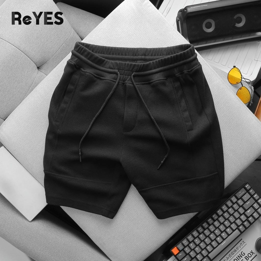 Quần short nam thể thao trơn basic ReYES RPS005, quần đùi nam thun Pique co giãn, thoáng mát mặc nhà, tập gym - Ảnh 5