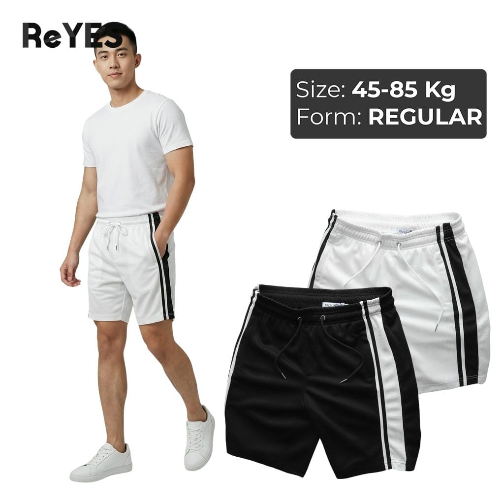 Quần short nam thun cotton tổ ong 3 túi khóa kéo, quần đùi nam mặc nhà chạy bộ đá bóng ReYES RPS015