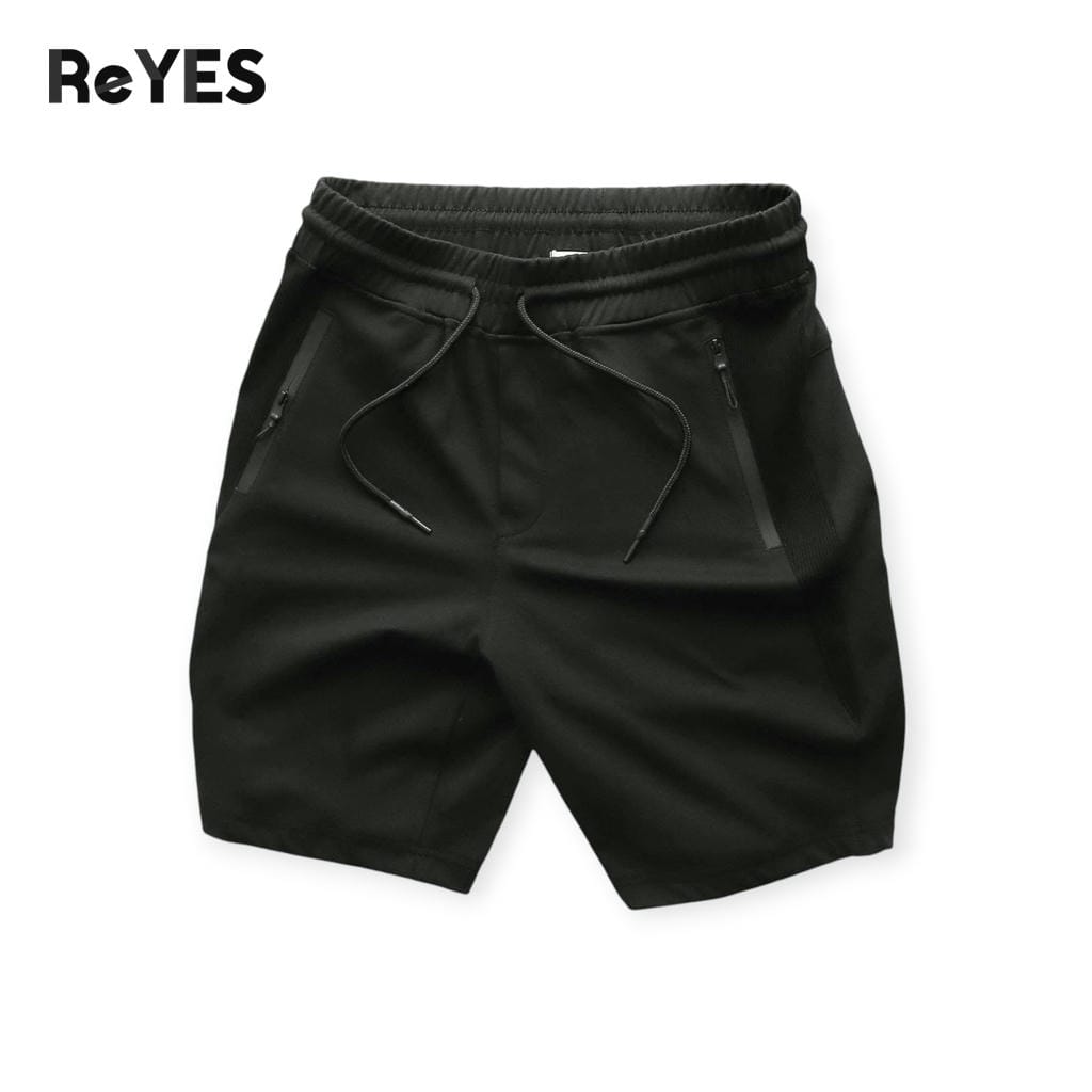 Quần short nam thun ngắn màu đen basic, phối gân sườn cá tính, vải mềm mịn thoáng mát đi chơi tập gym ReYES RPS016 - Ảnh 9