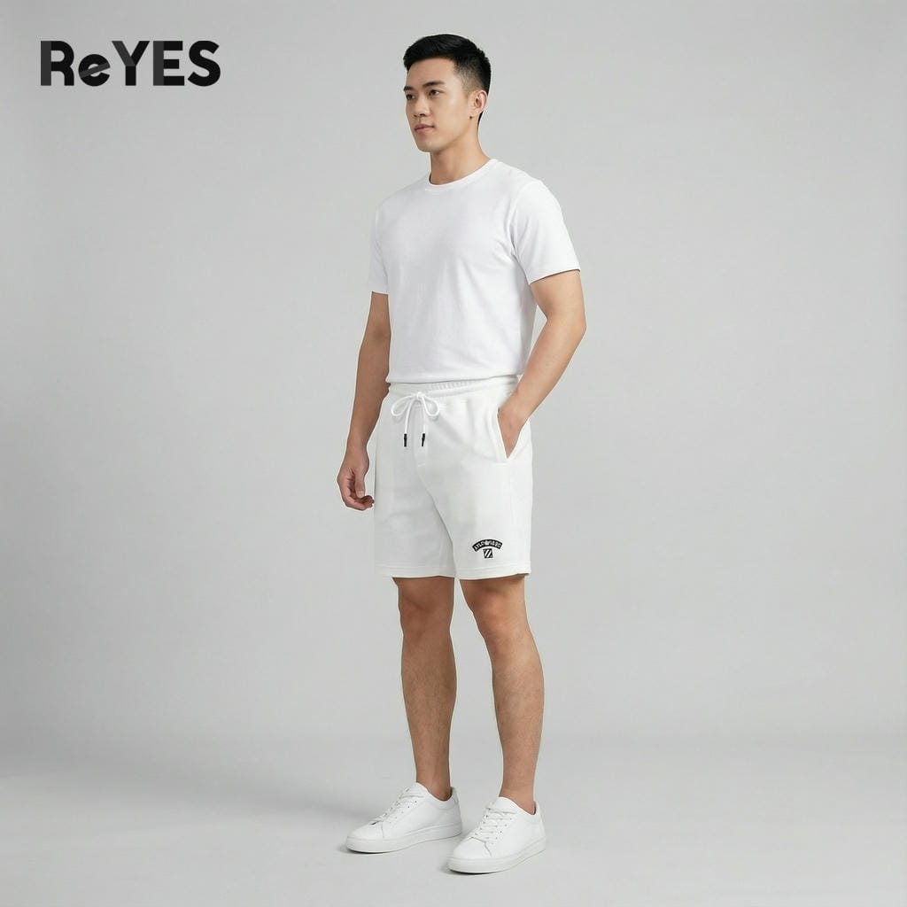 Quần short nam thun Pique co giãn, có túi khóa kéo tiện lợi, quần đùi nam mặc nhà, tập gym, đi chơi ReYES RPS008 - Ảnh 3