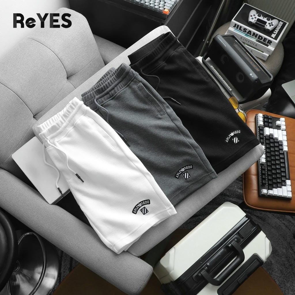 Quần short nam thun Pique co giãn, có túi khóa kéo tiện lợi, quần đùi nam mặc nhà, tập gym, đi chơi ReYES RPS008 - Ảnh 5