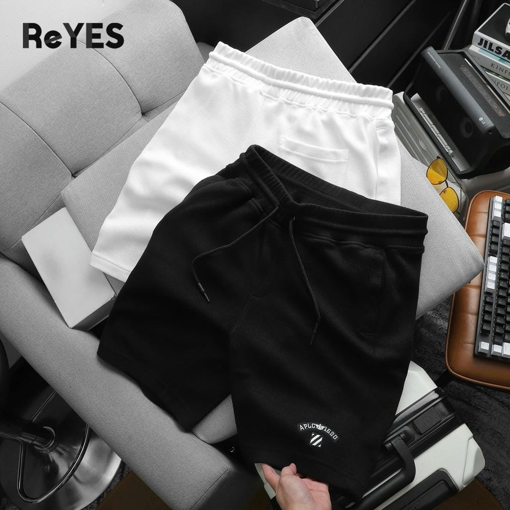 Quần short nam thun Pique co giãn, có túi khóa kéo tiện lợi, quần đùi nam mặc nhà, tập gym, đi chơi ReYES RPS008 - Ảnh 6