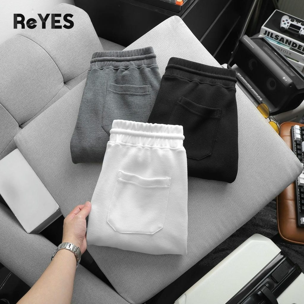 Quần short nam thun Pique co giãn, có túi khóa kéo tiện lợi, quần đùi nam mặc nhà, tập gym, đi chơi ReYES RPS008 - Ảnh 7