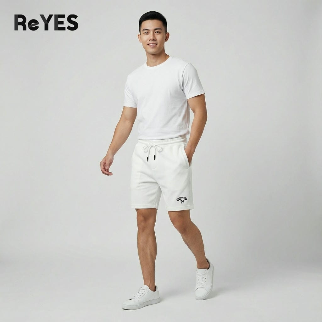 Quần short nam thun Pique thoáng mát, lưng thun dây rút, quần đùi nam mặc nhà đi chơi ReYES RPS008 - Ảnh 3