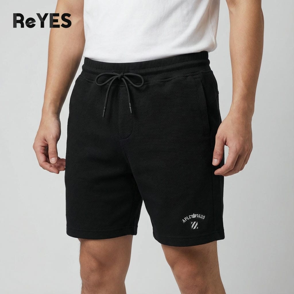 Quần short nam thun Pique thoáng mát, lưng thun dây rút, quần đùi nam mặc nhà đi chơi ReYES RPS008 - Ảnh 4