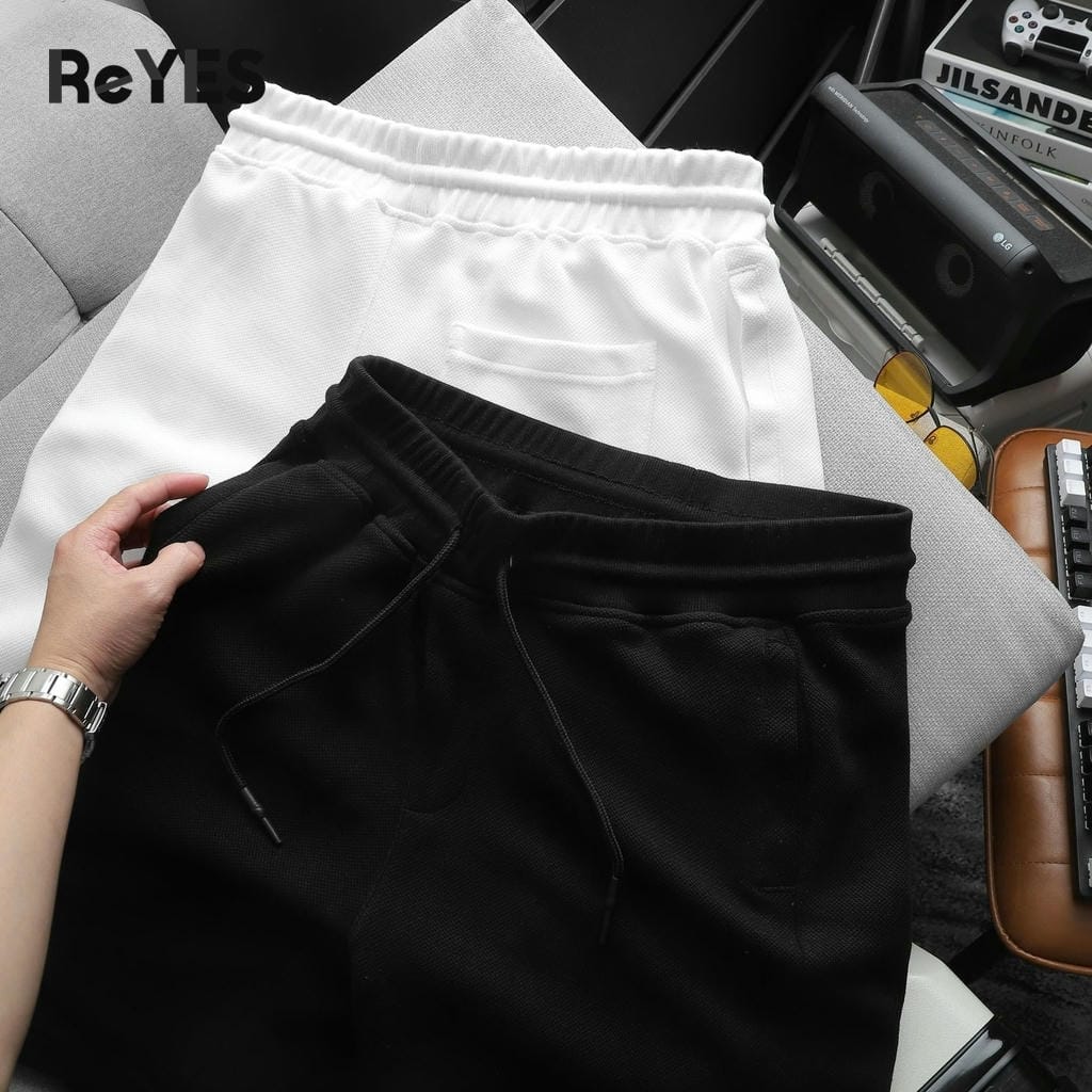 Quần short nam thun Pique thoáng mát, lưng thun dây rút, quần đùi nam mặc nhà đi chơi ReYES RPS008 - Ảnh 5