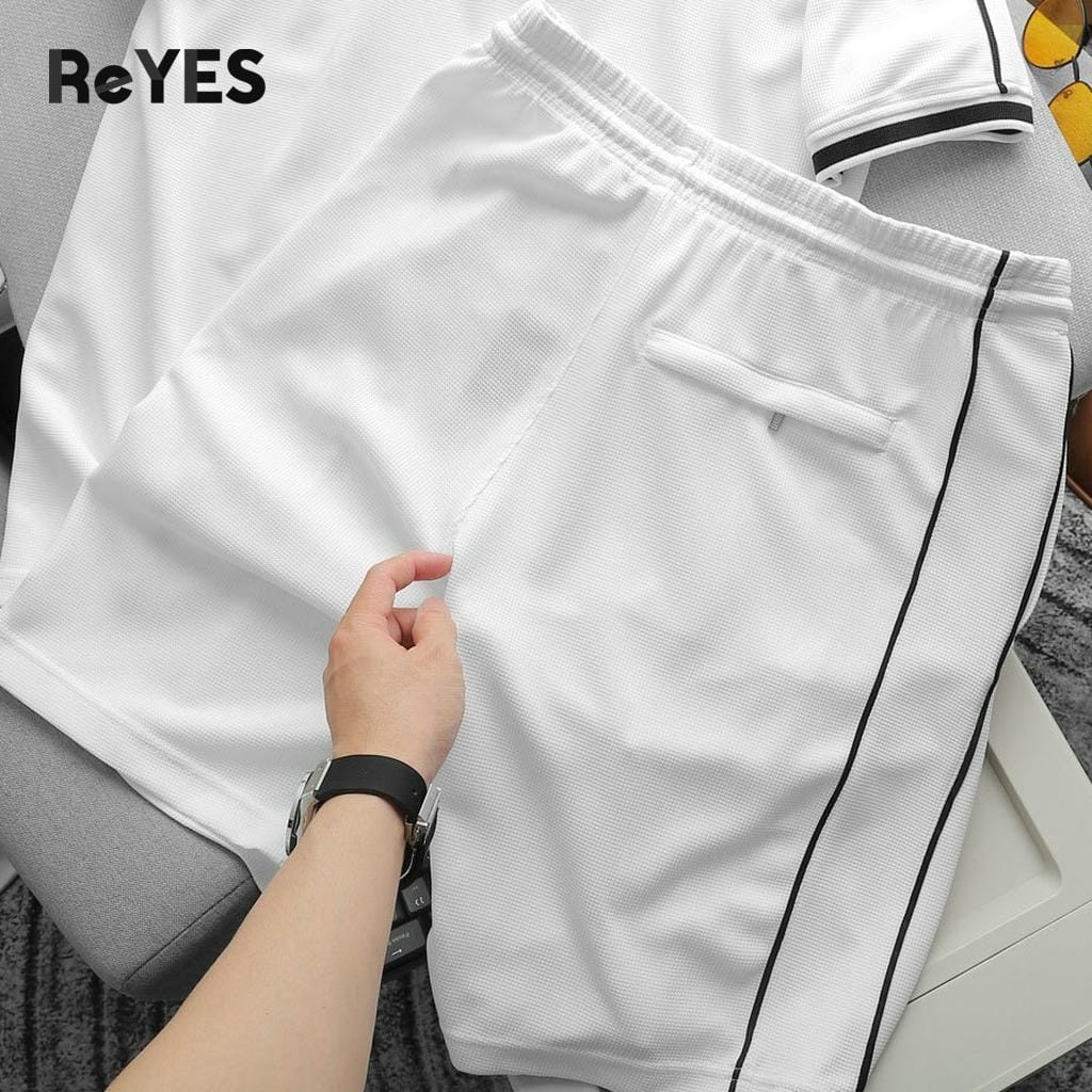 Quần short nam thun ReYES RPS010 dáng thể thao, quần đùi nam mặc nhà đi chơi, da cá co giãn 2 màu basic - Ảnh 6