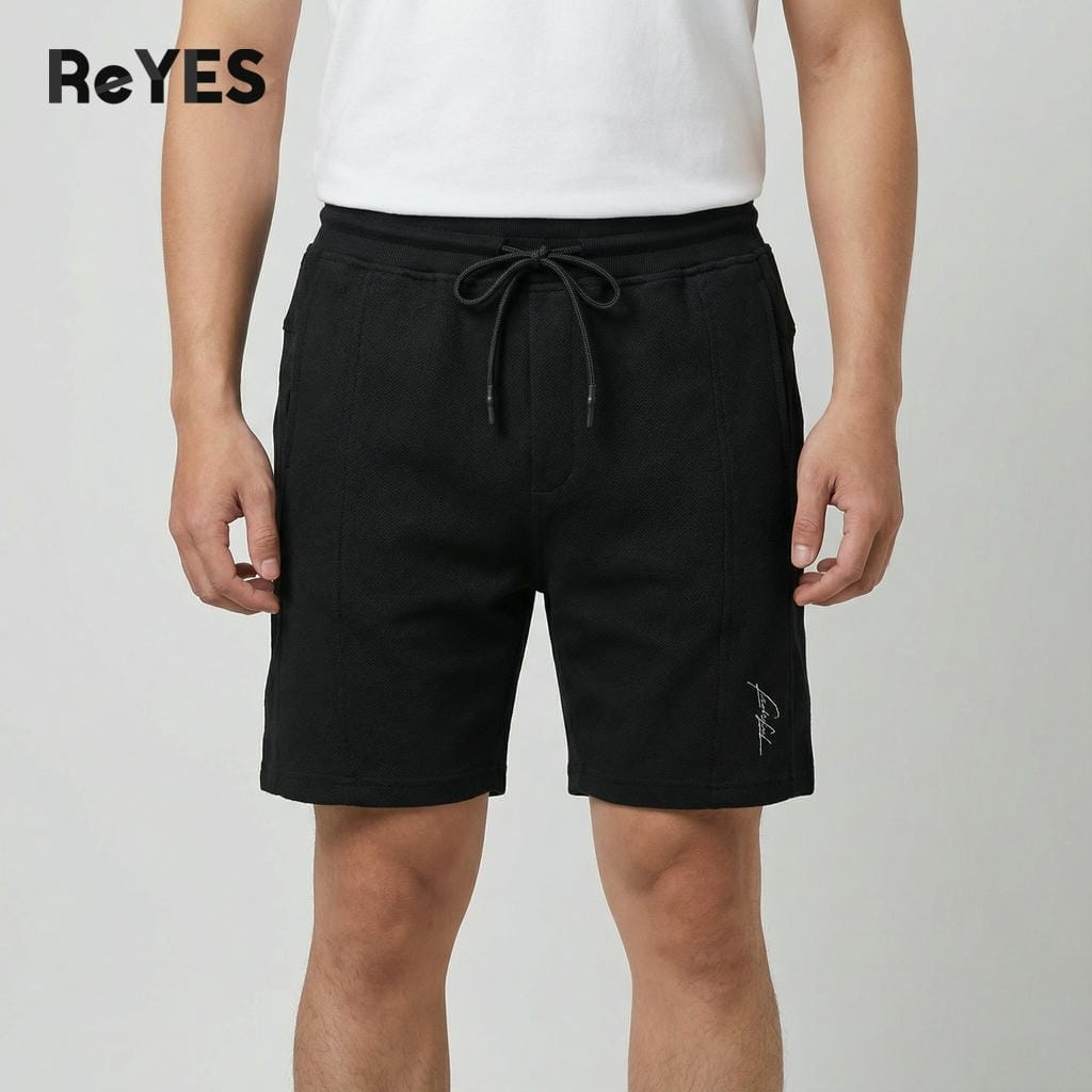 Quần short nam thun ReYES RPS012 trên gối, thun Pique co giãn, quần đùi nam đi chơi ở nhà tiện dụng - Ảnh 5