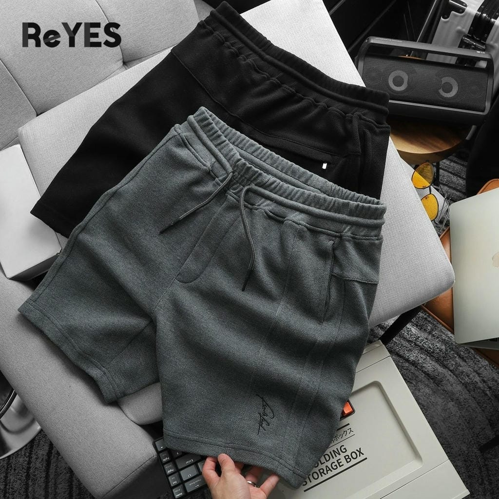 Quần short nam thun ReYES RPS012 trên gối, thun Pique co giãn, quần đùi nam đi chơi ở nhà tiện dụng - Ảnh 6