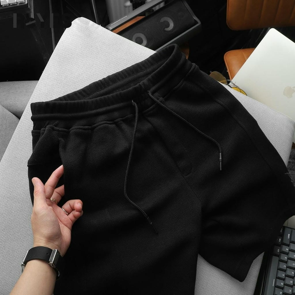 Quần short nam thun ReYES RPS012 trên gối, thun Pique co giãn, quần đùi nam đi chơi ở nhà tiện dụng - Ảnh 7