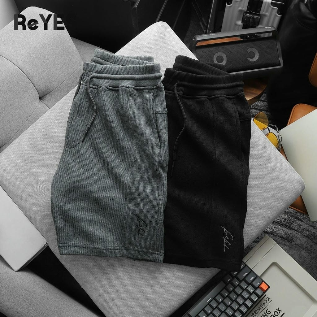 Quần short nam thun ReYES RPS012 trên gối, thun Pique co giãn, quần đùi nam đi chơi ở nhà tiện dụng - Ảnh 8