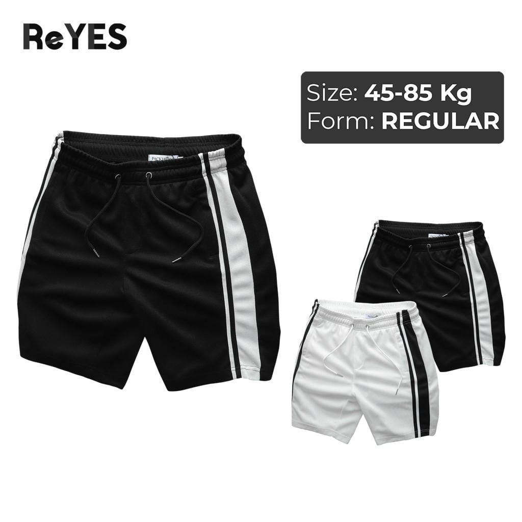Quần short nam thun tổ ong co giãn ReYES RPS015, quần đùi nam thể thao có 3 túi khóa kéo mặc nhà đi chơi tập gym
