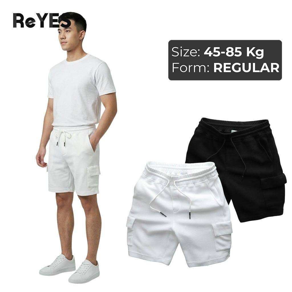 Quần short nam túi hộp ReYES RPS014, Quần thun nam ngắn vải Pique cao cấp, form trẻ trung mặc đi chơi, dạo phố
