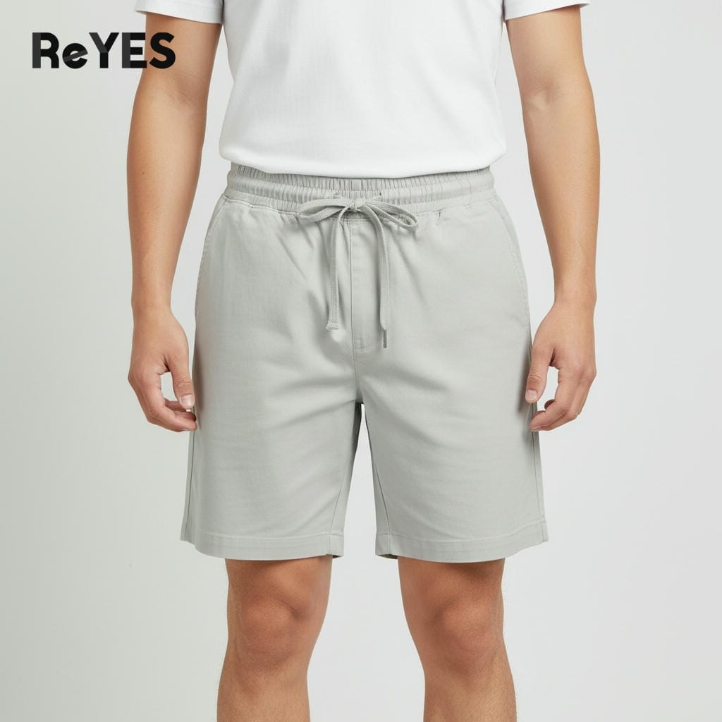 Quần thun nam ngắn lưng thun ReYES RPS001 vải kaki, dáng suông trên gối, dễ phối, tập nhẹ du lịch - Ảnh 4