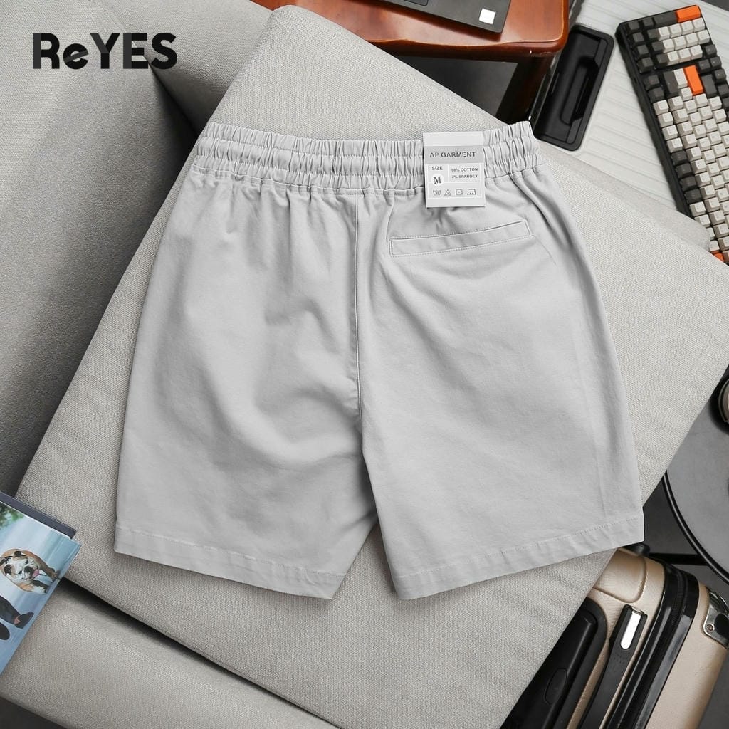 Quần thun nam ngắn lưng thun ReYES RPS001 vải kaki, dáng suông trên gối, dễ phối, tập nhẹ du lịch - Ảnh 7