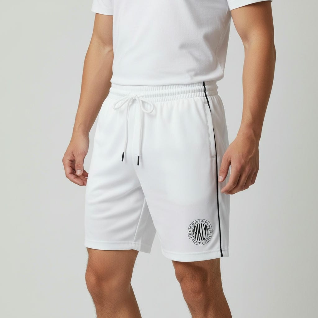 Quần thun nam ngắn ReYES RPS003 3 túi khóa kéo, lưng thun dây rút, mặc nhà tập gym - Ảnh 4