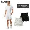 Quần thun nam ngắn ReYES RPS010 dáng thể thao, vải thun da cá thoáng mát, có túi khóa kéo mặc nhà tập gym