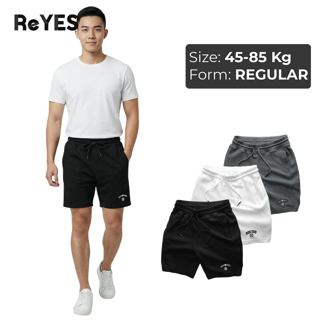 Quần thun nam ngắn Tank ReYES RPS008 lưng thun dây rút, túi khóa kéo – mặc nhà, tập gym thoáng mát