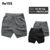Quần thun nam ngắn trơn ReYES RPS005 basic thun Pique, túi khóa kéo, mặc nhà tập gym thoáng mát