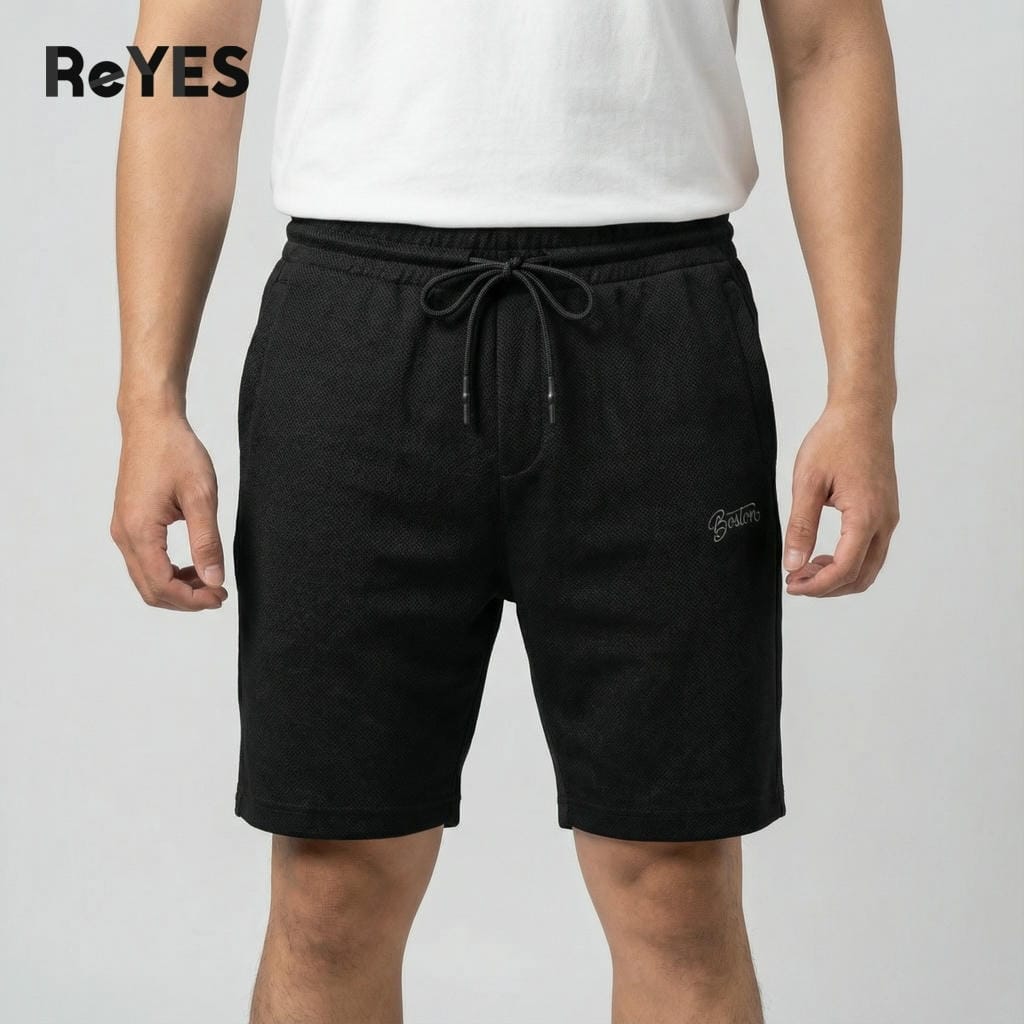 Quần thun nam ngắn trơn ReYES RPS006 thun pique thoáng mát, quần short nam mặc nhà tập gym - Ảnh 5