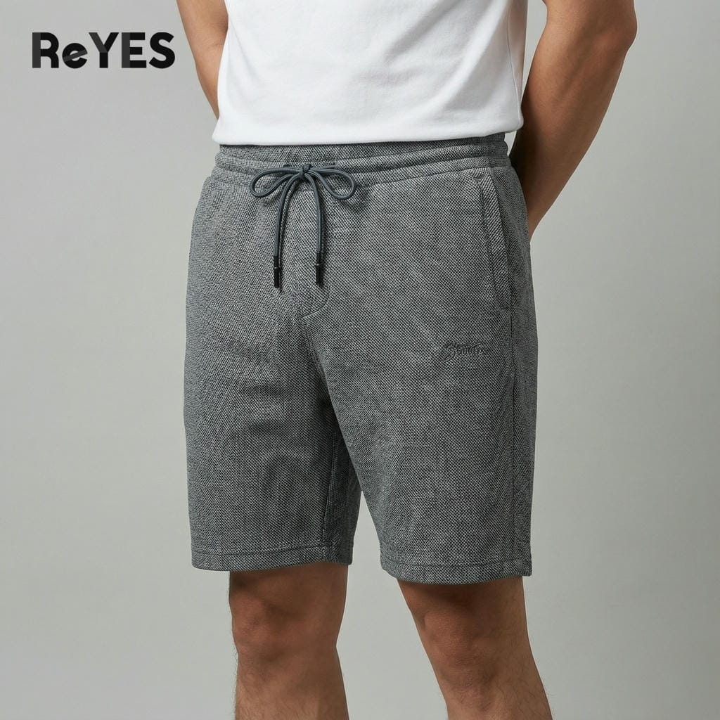 Quần thun nam ngắn trơn ReYES RPS006 thun pique thoáng mát, quần short nam mặc nhà tập gym - Ảnh 6