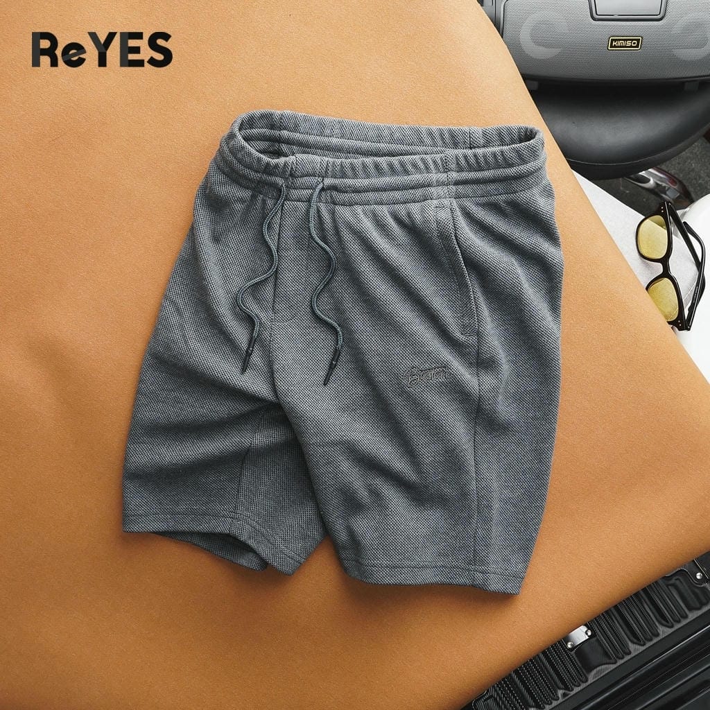 Quần thun nam ngắn trơn ReYES RPS006 thun pique thoáng mát, quần short nam mặc nhà tập gym - Ảnh 8